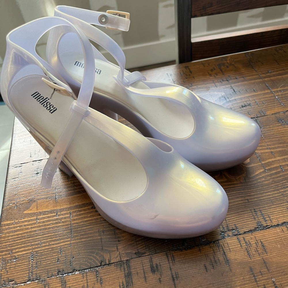 Melissa Women's Iridescent Cream Heels